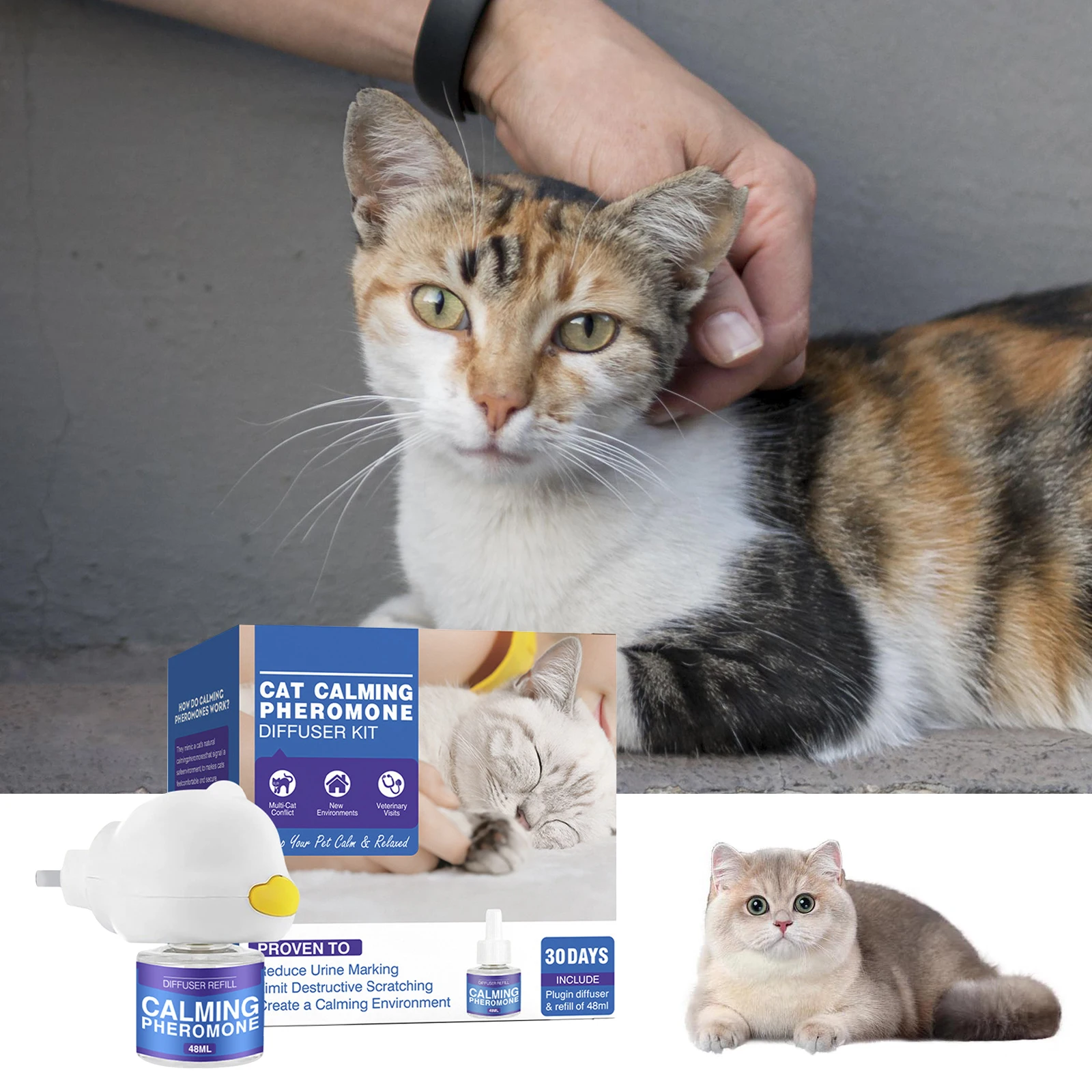 Effectively Cat Calming Diffuser Long-Lasting Safe for Cats of All Ages 1005011643827129