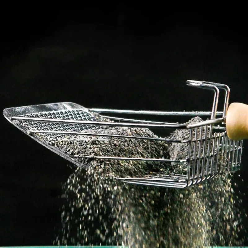 Stainless Steel Cat Litter Shovel Wooden Handle Shovel Easy to Clean Good-Looking Reduce Dust (1Pc) 1005011644402534