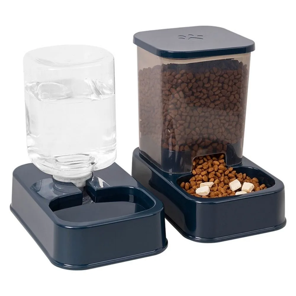 1.2L/1.5L Pet Automatic Feeder Large Capacity 2 Styles Cat Dog Water Dispenser Set Plastic 3 Colors 1005011667136424