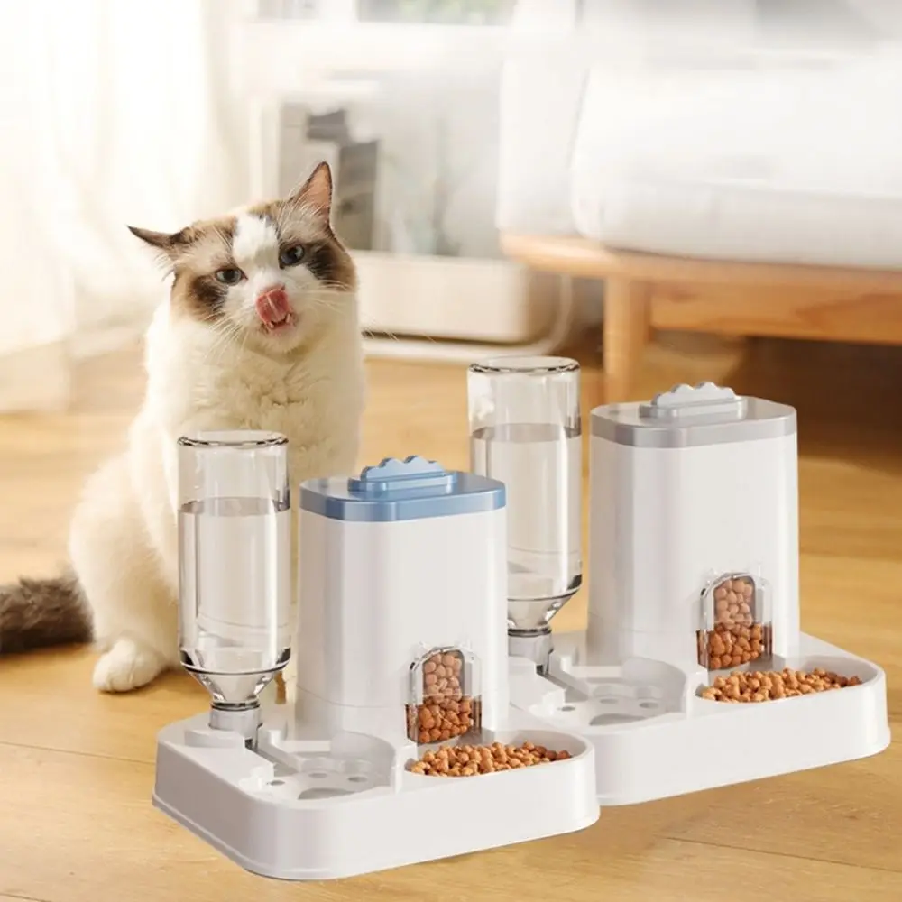 Large Capacity 2 in 1 Cat Food Dispenser Detachable with Water Fountain Automatic Cat Water Feeder 1005011697860357