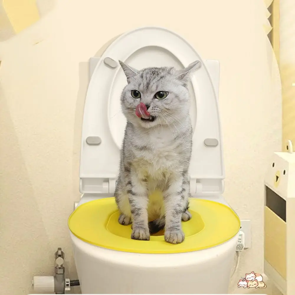 Practical Reusable Cat Toilet Trainer Stable Plastic Potty with Suction Cup Detachable Pet Hygiene 1005011697964069