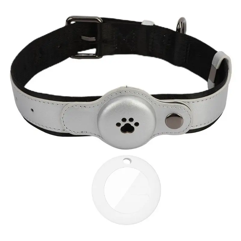 ABKJ-IP67 Waterproof Tracker Collar for Dogs Waterproof Only Works with for Find My Silver 1005011710246440