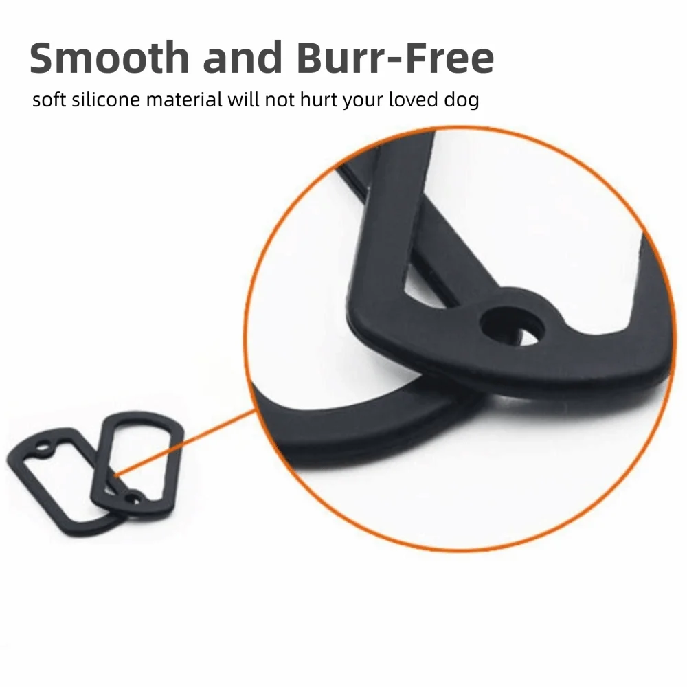 Rubbers Silicone Material Dog Tag Cover 1.97*1.18 Inches Black Protector Durable Silicone 1005011728709156