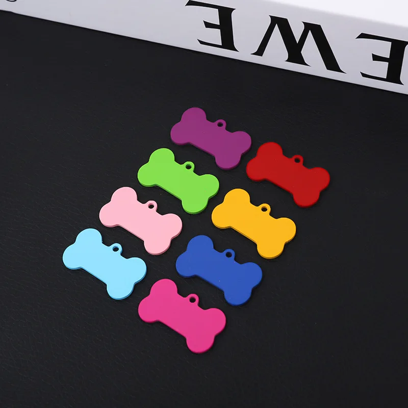 Blank Aluminium Bone Dog Tag Anti-Loss Tag Cat Name Pet Dog ID Tags Identity Plate Tags For (5Pcs) 1005011753132438