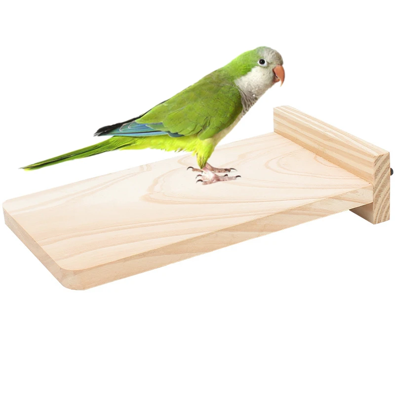 Bird Perch Platform Flat Stand Beak Paw Grinding Wood for Parrot Parakeet Cockatiel Lovebird Conure 1005011753337616