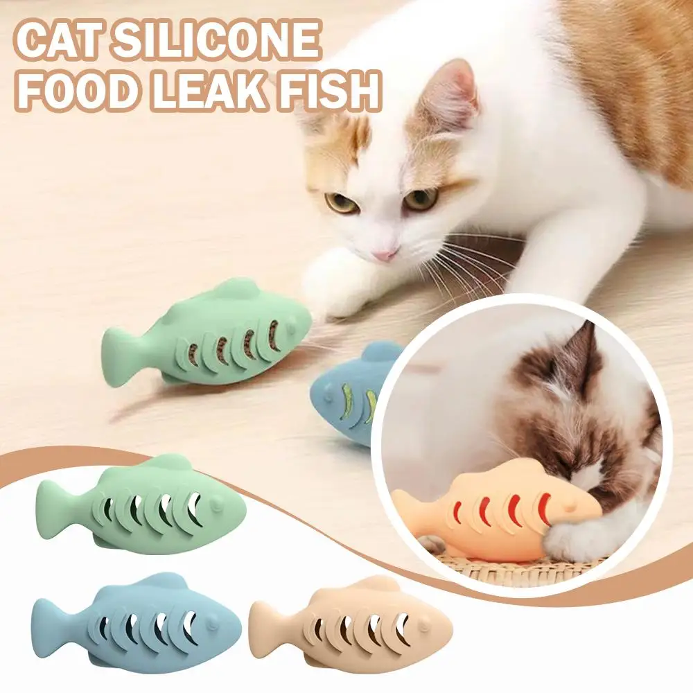Interactive Cat Toy Food Dispenser for Indoor Cats Blue Treat & Catnip Stuffer Engaging Silicone 1005011754300928