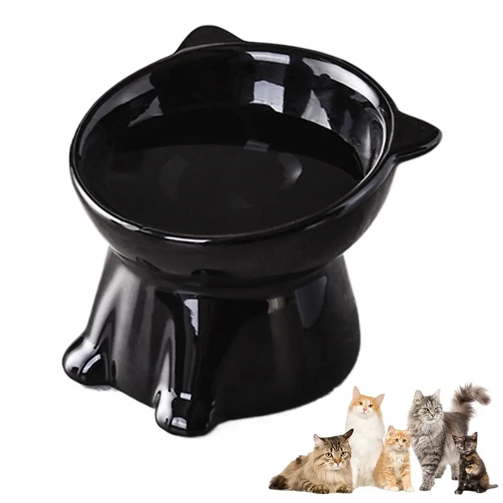 Cat Bowl Pet Accessories Ceramic Diagonal High Feet Cute Protection Cervical Spine Dog Drink Water 1005011754822596