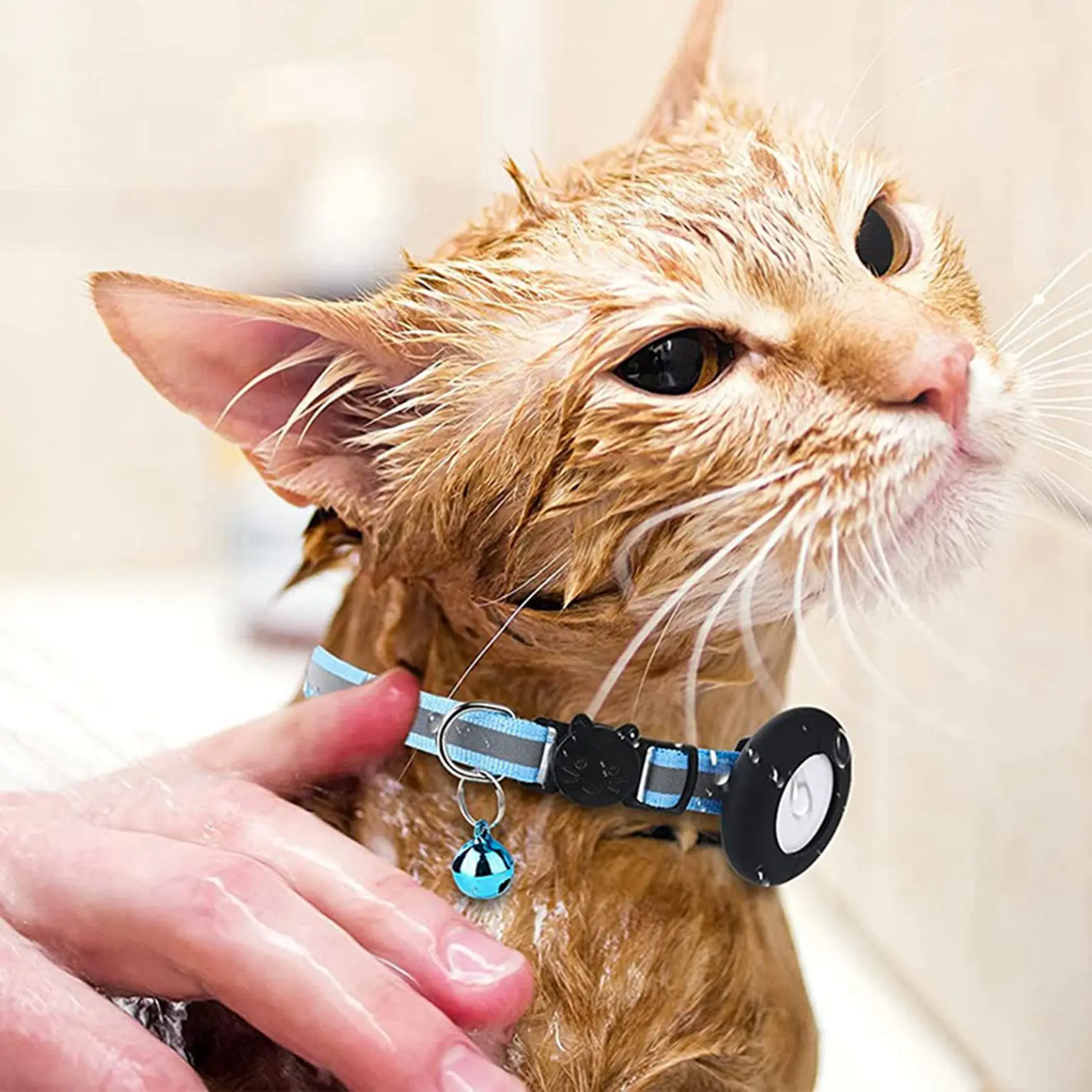 Abkj-Cat Collar Holder, for Air Tag Cat Collar Holder Compatible Airtag GPS Tracker 1005011762493444