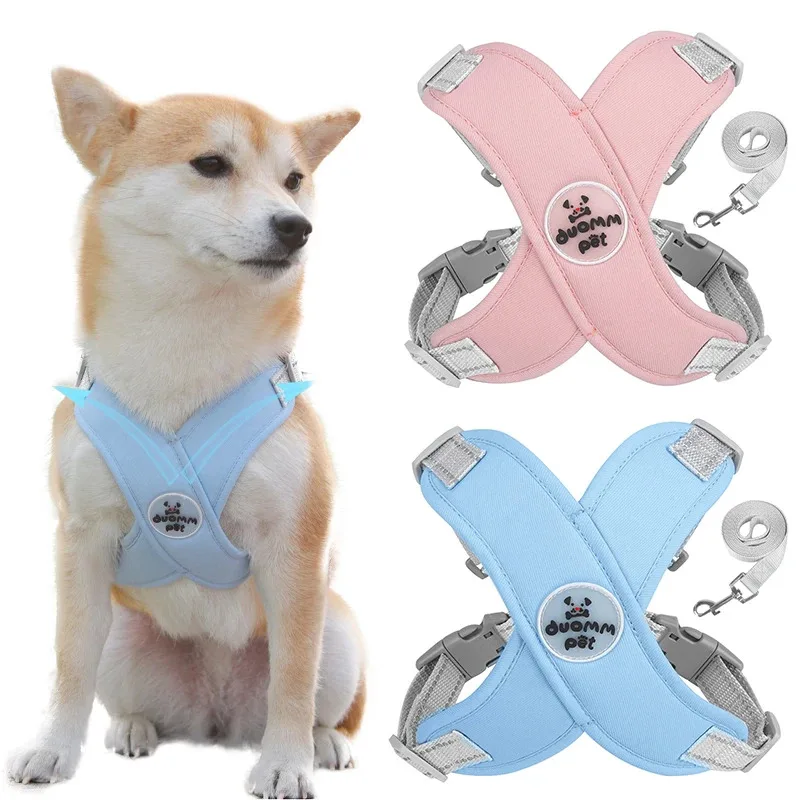 Adjustable Reflective Dog Harness Vest with Leash Set, Breathable Mesh for Small Medium Dogs & Cats 1005011771340414