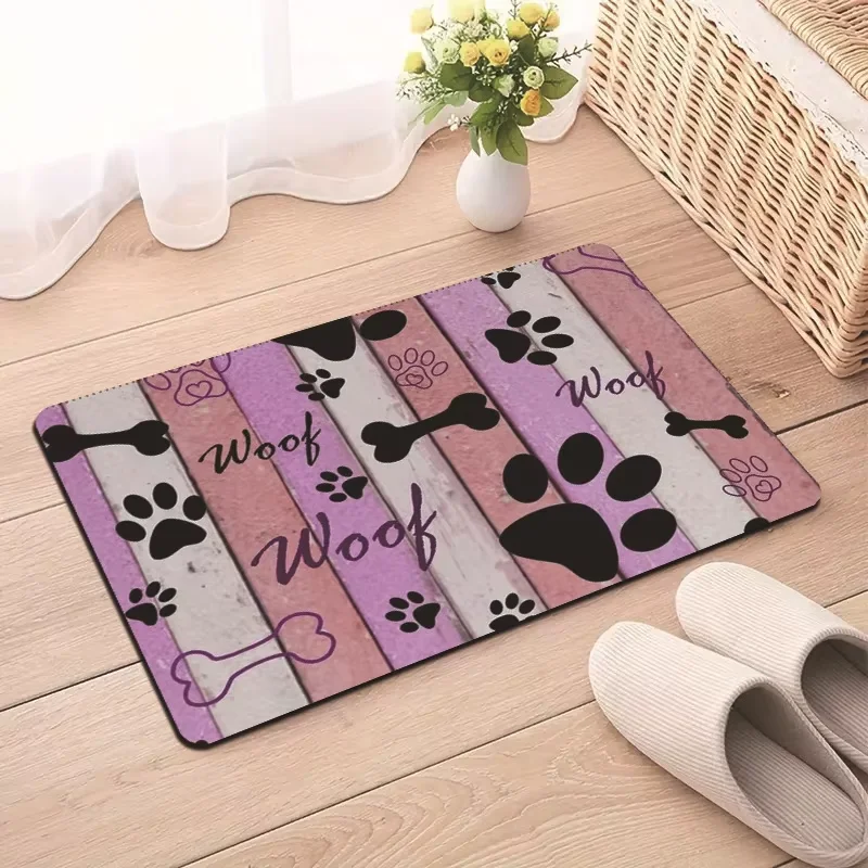 Cat Dog Paw Print Diatom Mat Pet Eating Splash Anti-Skid Absorbent Household Bathroom Supplies 1005011799078744