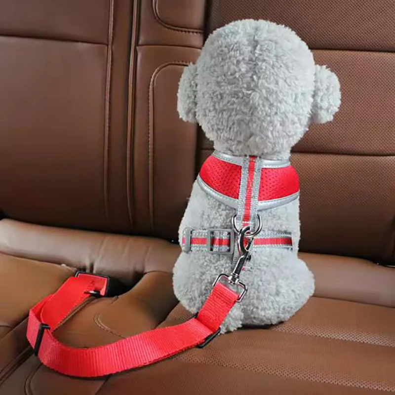New Adjustable Dog Car Seat Belt Retractable Pet Safety Leash Crash-Proof Vehicle Travel Essential 1005011815846652