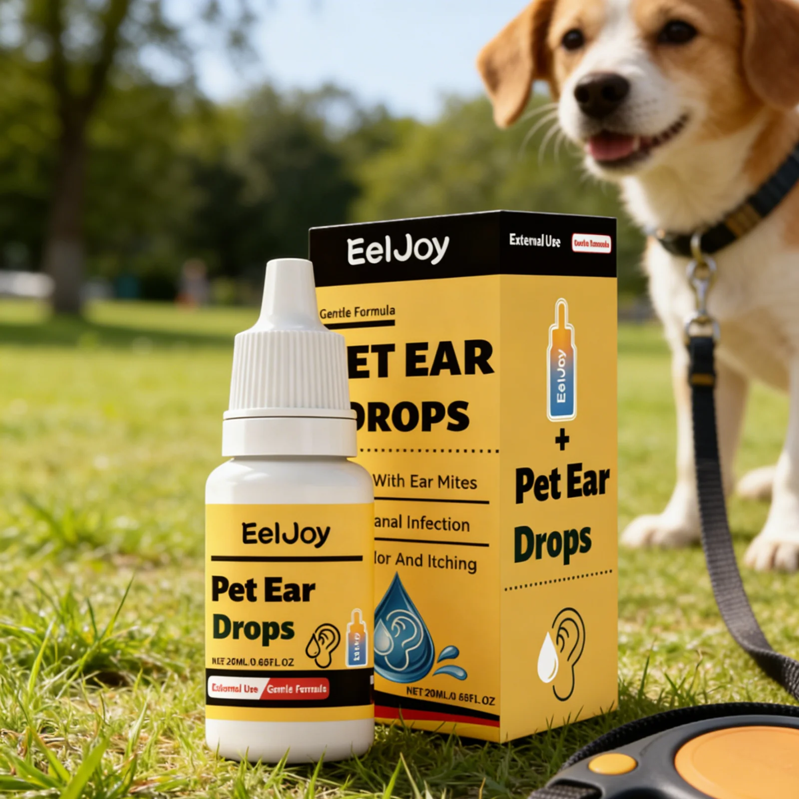 Eeljoy Pet Ear Drops for Dog Cat Anti Itch Anti Mite Soothing Skin Moisturizing Deodorizing 1005011823492090