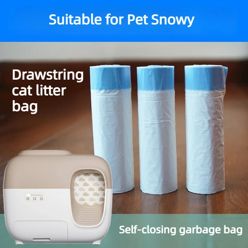 Cat Litter Bag for Petsnowy Thicken Collect Receive Automatic Closing Rope Sand 67*40cm Box 1005011823996770