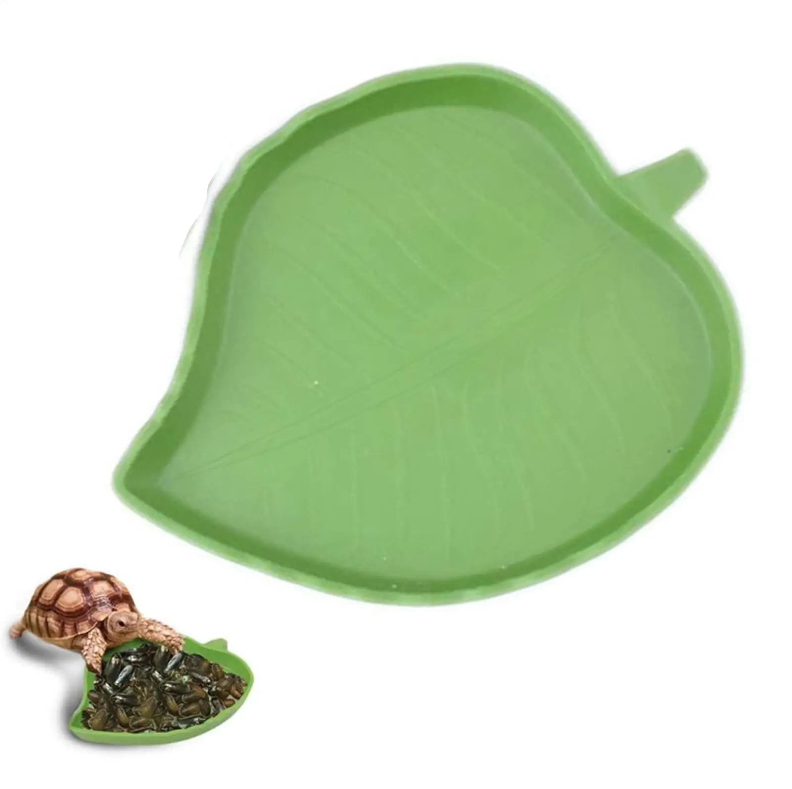 Leaf Shape Reptile Feeder Food Water Bowl for Turtle Lizards Hamsters Snakes Tortoise Gecko Small 1005011830587769