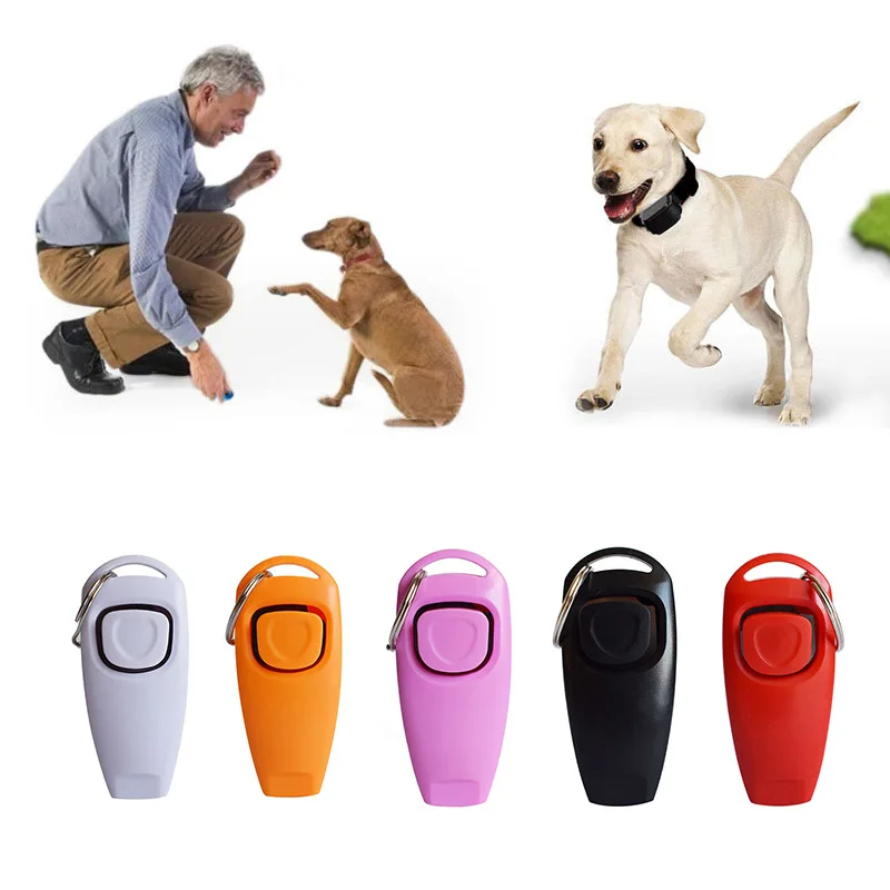 Pet Dog Clicker Dog Training Whistle Trainer Puppy Stop Barking Training Aid (2 in 1) 1005011831979024