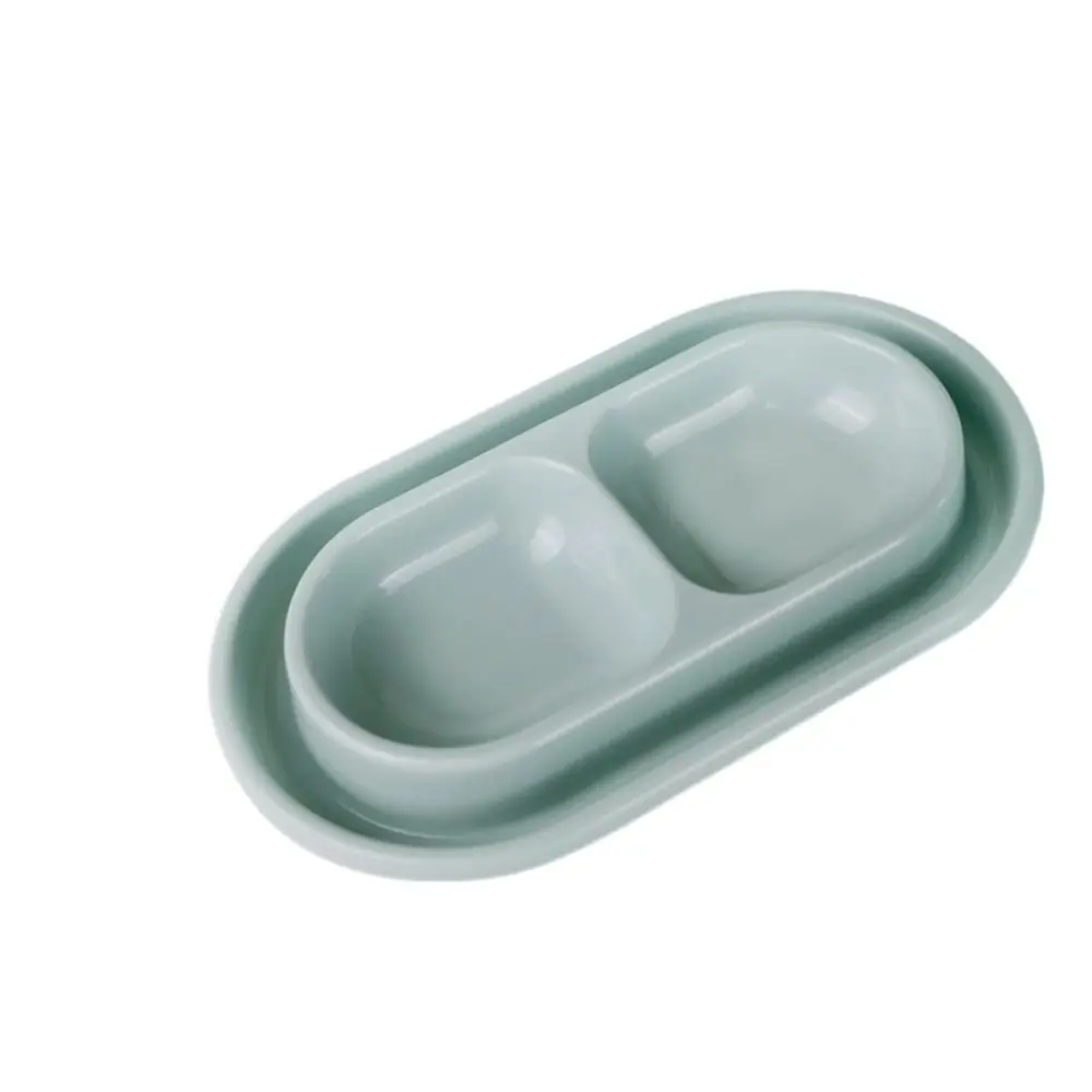 Plastic Pet Feeding Double Bowls Anti Ants Rainproof Dog Feeder Dispenser Portable Waterproof Food 1005011832541543