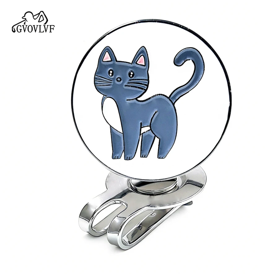 New Golf Tag Cute Grey Cat+hat Clip Position Tag Accessories Golf Player Gift 1005011834637911