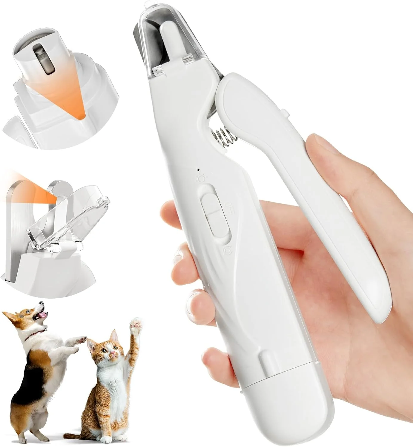 Pet Nail Clippers, Quiet Pet Nail Grinder with LED Lights for Large Medium Small Puppy Dogs and Cats 1005011838269356
