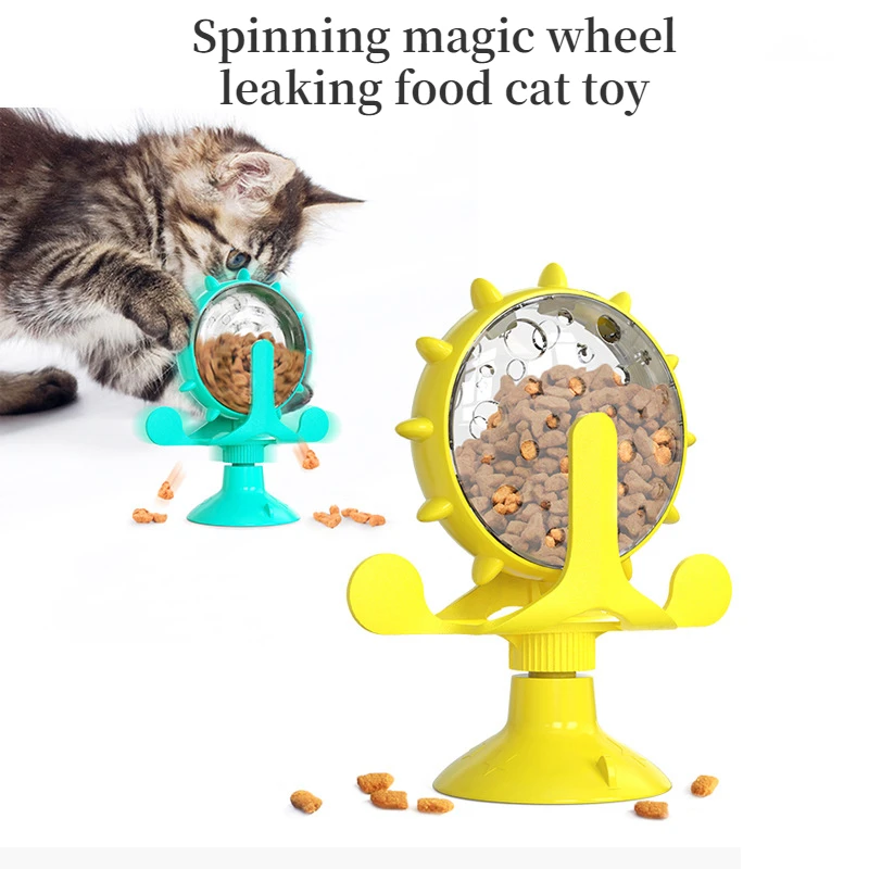 Dog Toys Cat Feeding Interactive Wheel Toys Pet Leaking Food Training Ball Slow Dog Cat Feeder 1005011859380328
