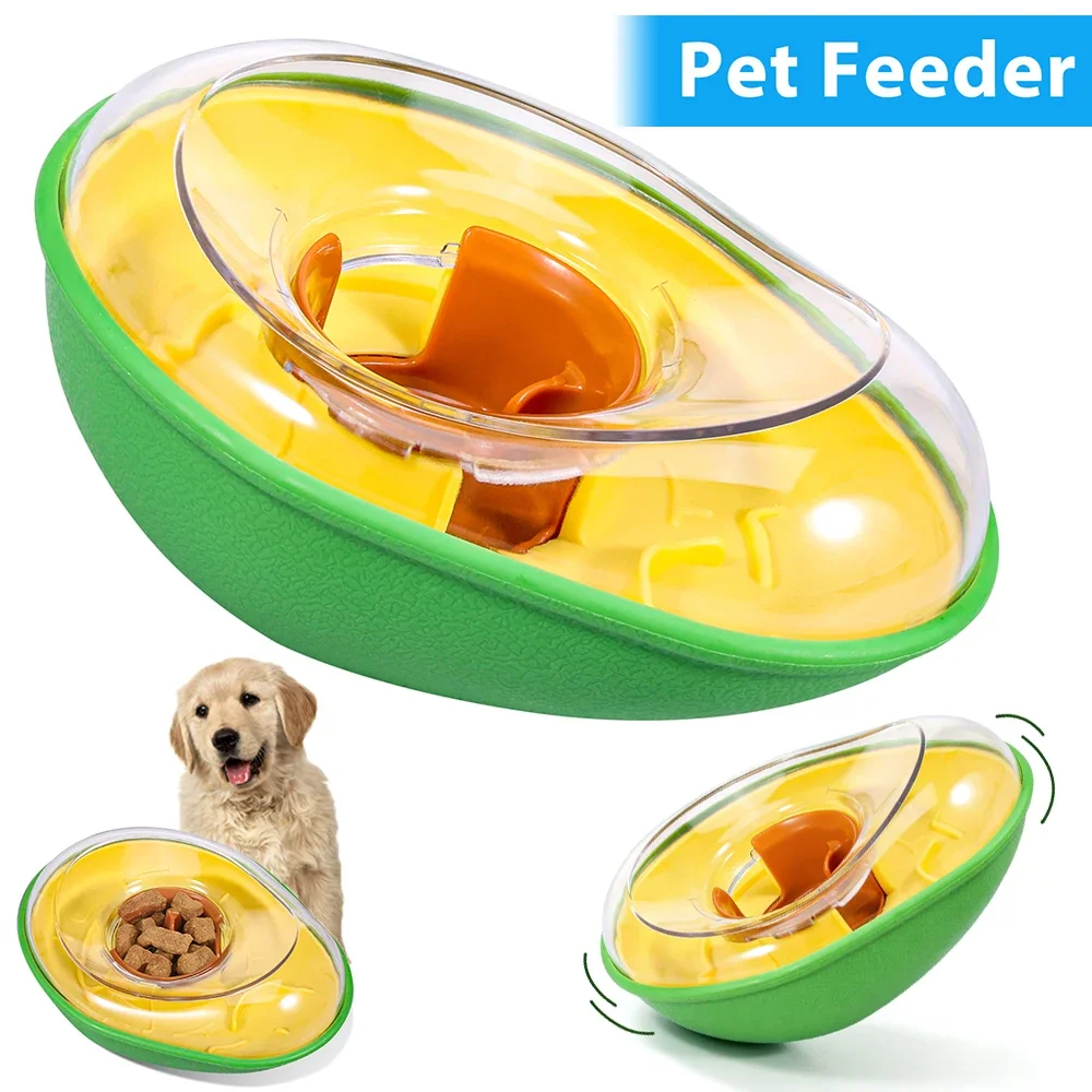 Dog Treat Dispenser Toy Avocado Non Spill Treat Dispensing Wobble Toy Interactive Pet Slow Feeder 1005011866781290