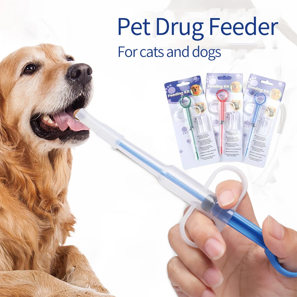 Cat Dog Pill Shooter Medicine Liquid Feeding Dispenser Pet Pill Popper Soft Tip Pet Tablet Pill 1005011867439776