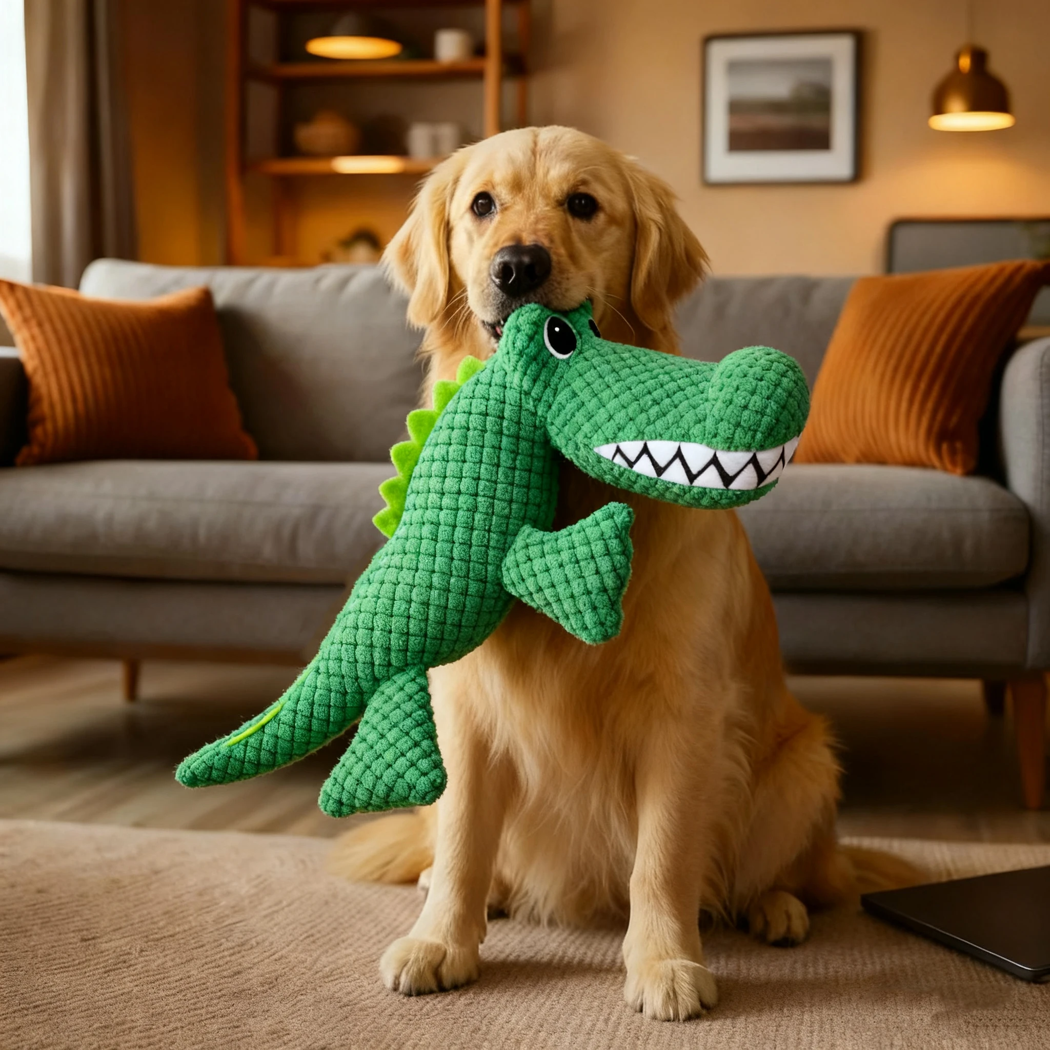 Tough Chew Dog Companion Toy, Pet Squeaky Toy, Large Dinosaur Toy, for All Breeds 1005011884243694
