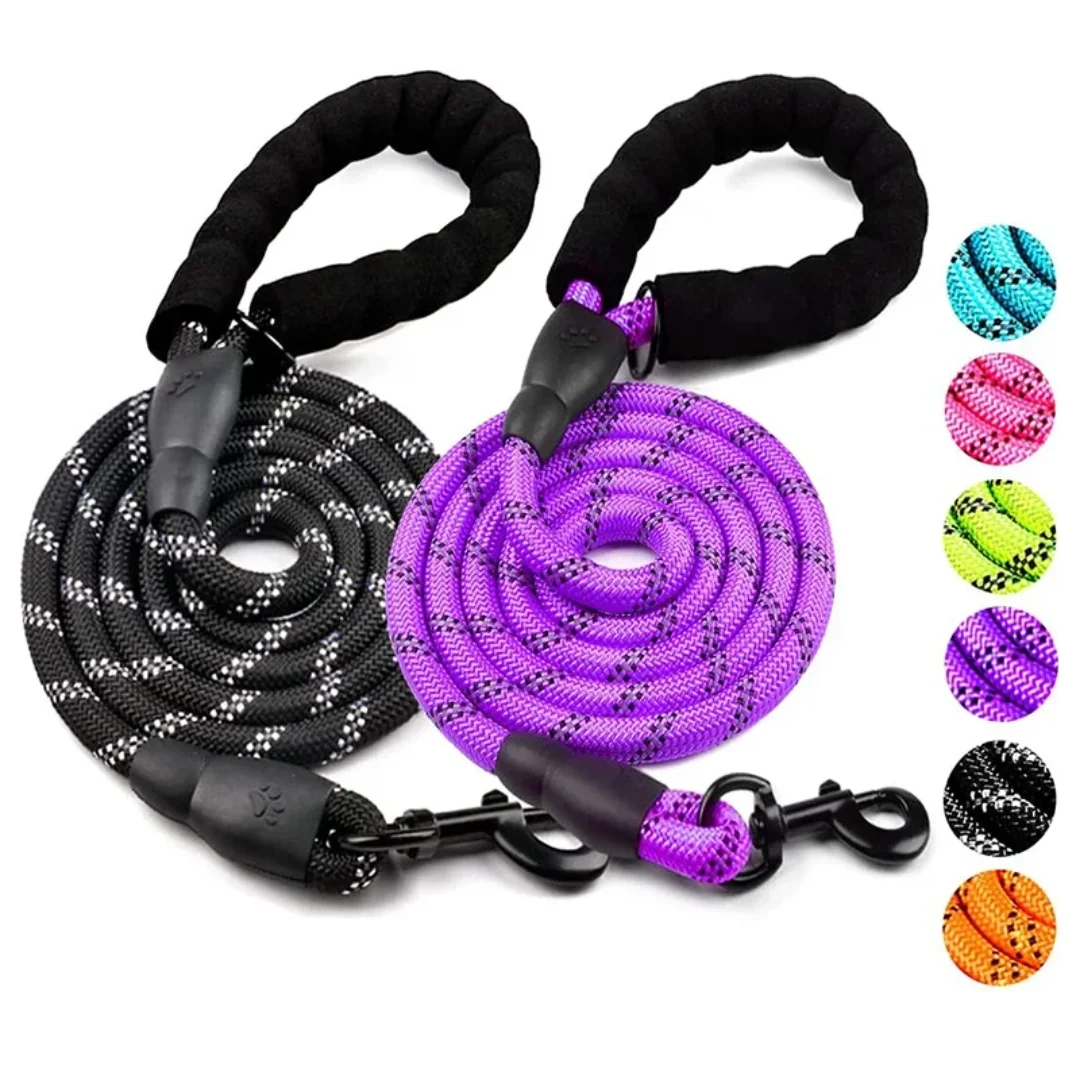 Strong Dog Leash Pet Leashes Reflective Leash for Big Small Medium Drag Pull Tow Golden 1005011885509394