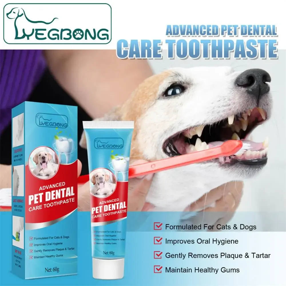 Pet Toothpaste for Dogs & Cats, Edible Oral Care, Fresh Breath, Tartar & Plaque Removal 1005011887263862