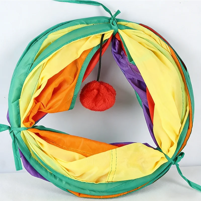 Cat Tunnel Tube Foldable & Portable Interactive Cat Toy with Multi-Entrances Pet Supplies Ideal 1005011892805822