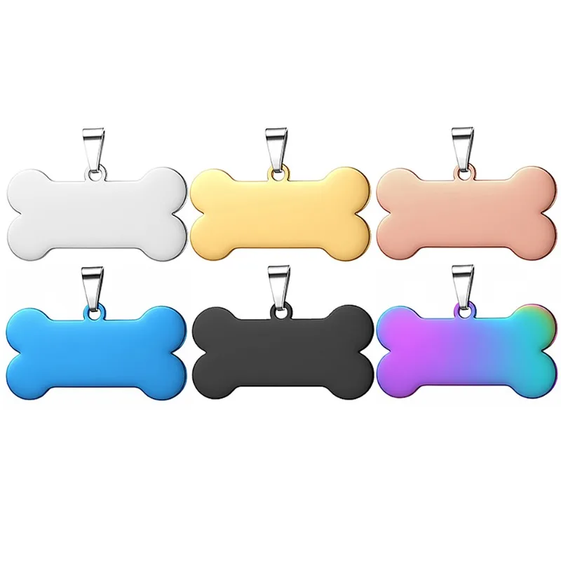 Stainless Steel Blank Dog Tag Anti-Lost Engraved Pet Animal Collar Accessories Personalized (10Pcs) 1005011895822889