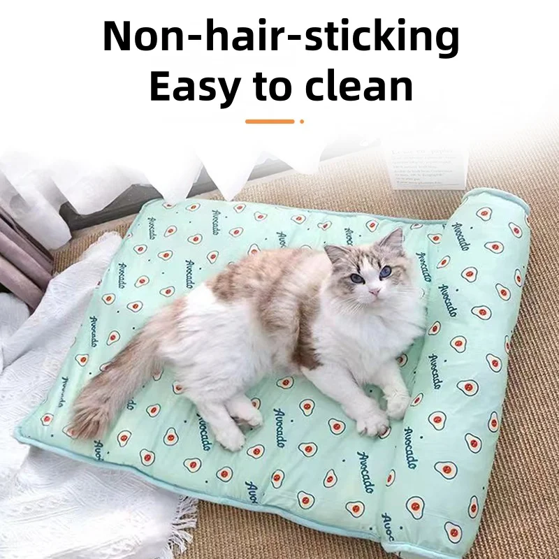 Summer Dog Cooling Mat Breathable Pet Ice Pads Washable Cat Blanket Sofa Small Animal Cold Bed 1005011900077807