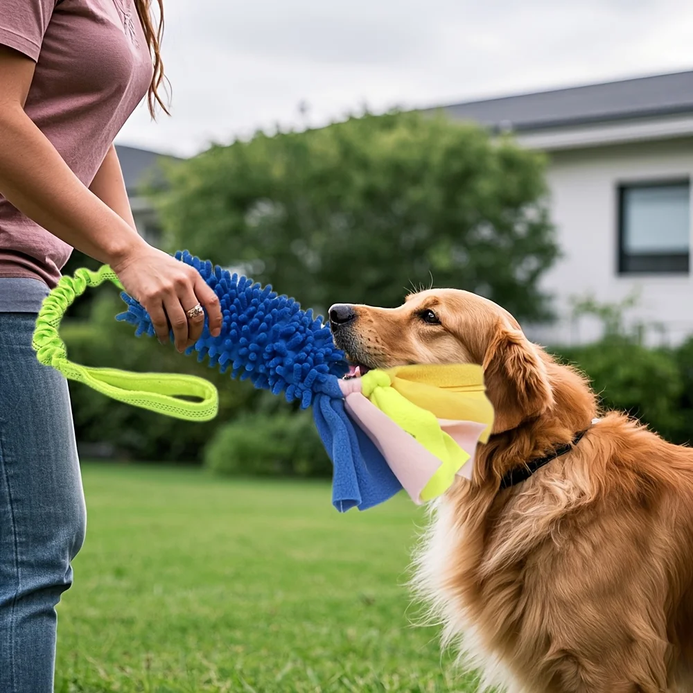 Dog Training Tear-Resistant Traction Rope Toy-Plush Teeth Grinding Bite-Resistant Dog (1Pc) 1005011922972723