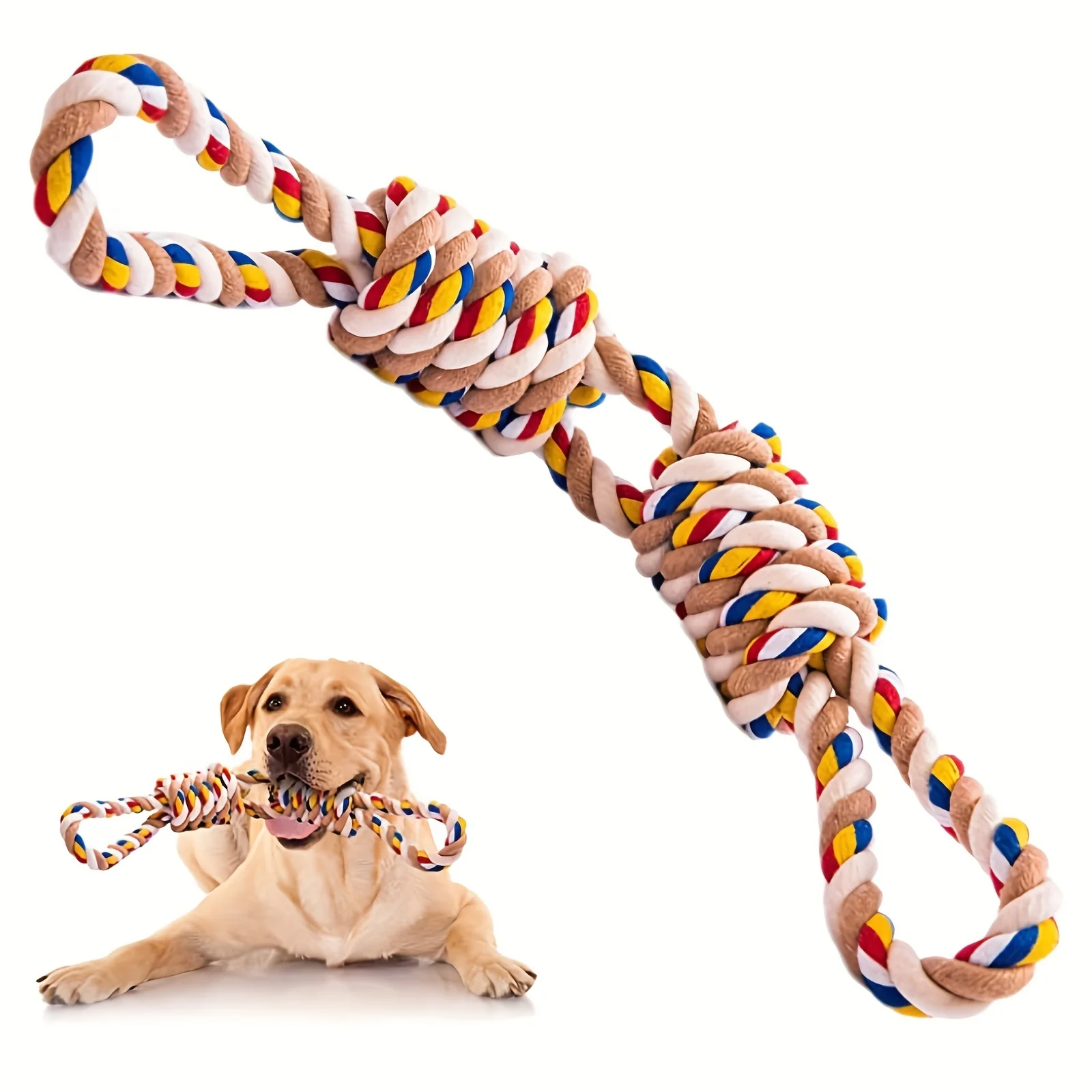 Pet Indestructible Toy for Medium Large Dogs Tough Nature Cotton Rope Puppy Toy Dog Antistress 1005011923075389
