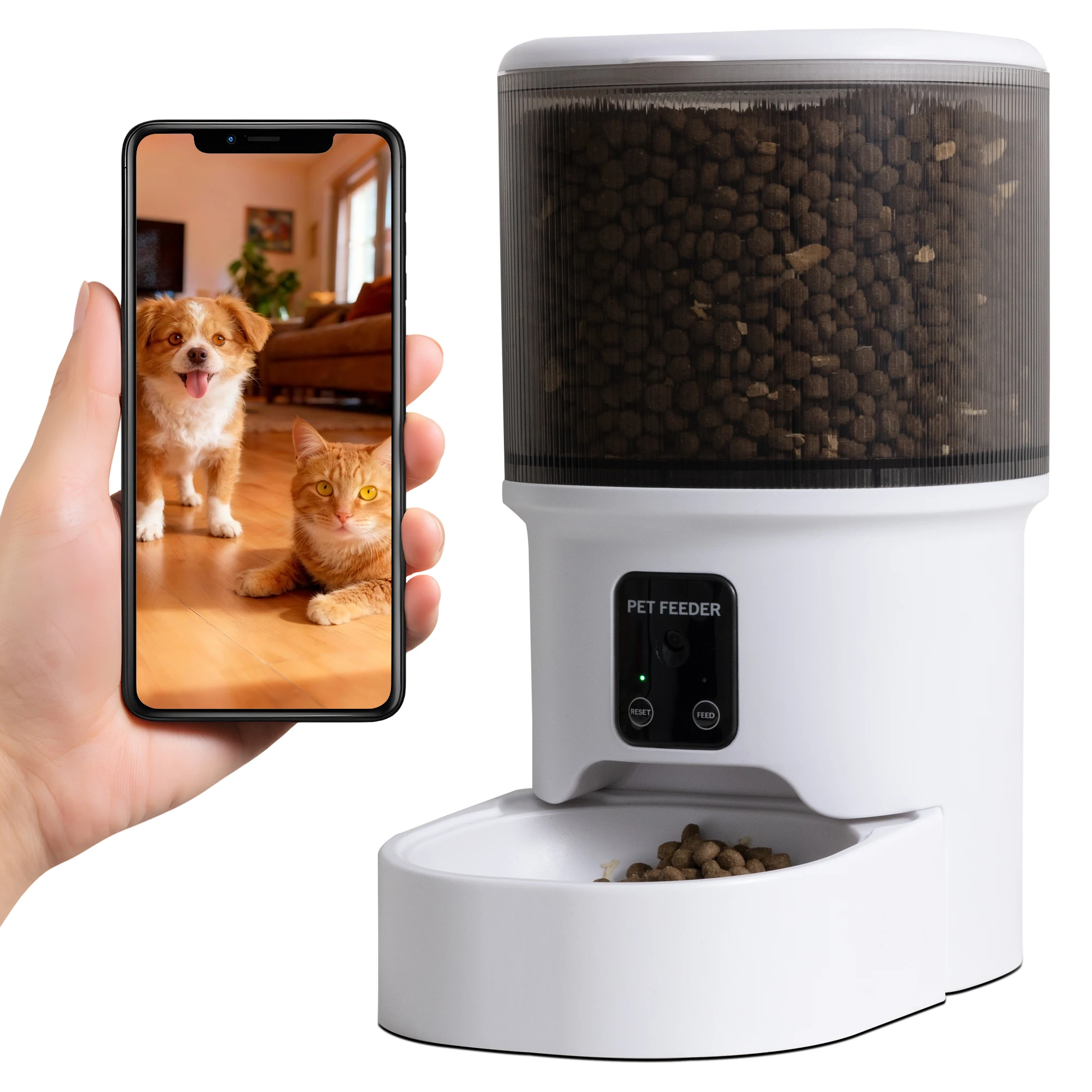 Smart Pet Feeder Automatic Cat Food Dispenser Dog Bowl Slow Machine with Timed Quantitative (4L) 1005011938901791
