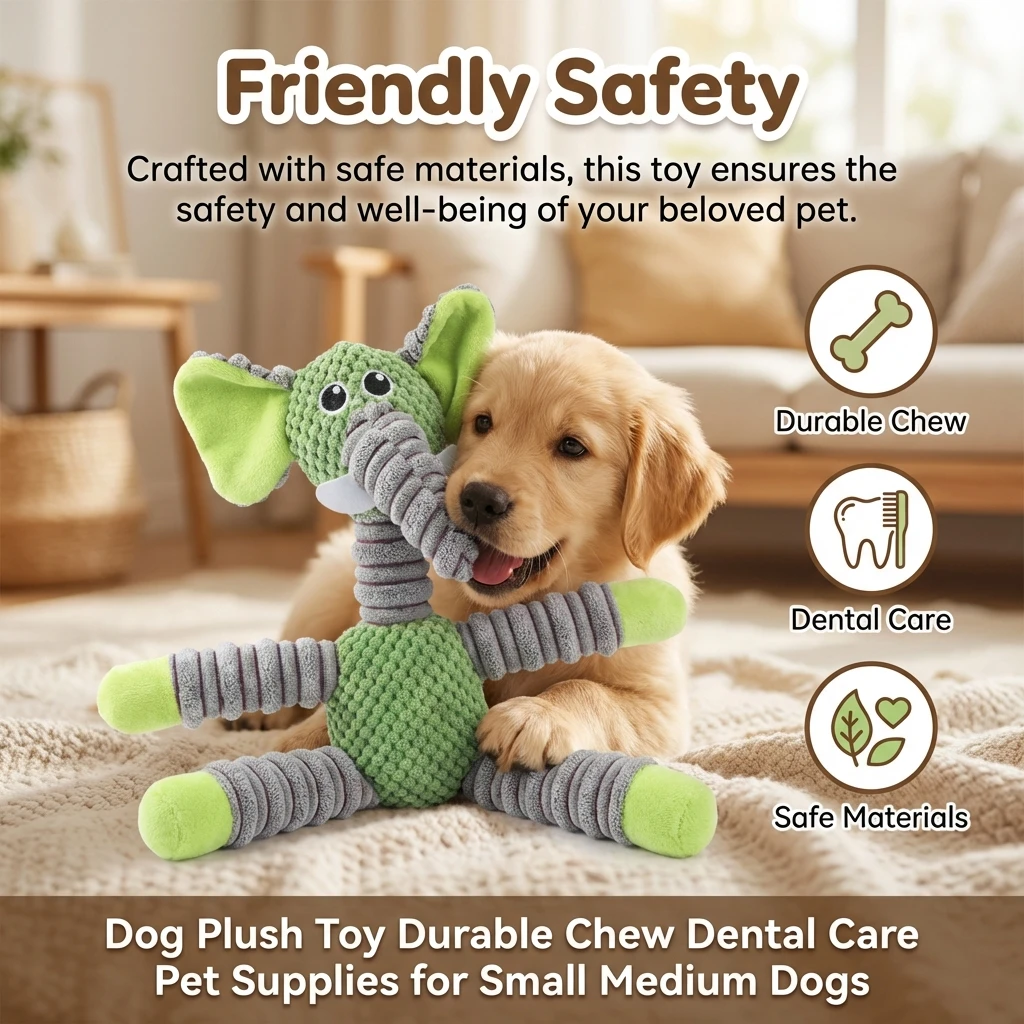 Plush Dog Toy Animals Shape Bite Resistant Squeaky Toys Corduroy for Small Large Dogs Puppy Pets 1005011939148988