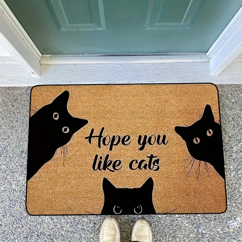 Welcome Cute Cat Like Cats Home Doormat Carpet Mat Soft Area Rug Entryway Decoration Floor Living 1005011939160397