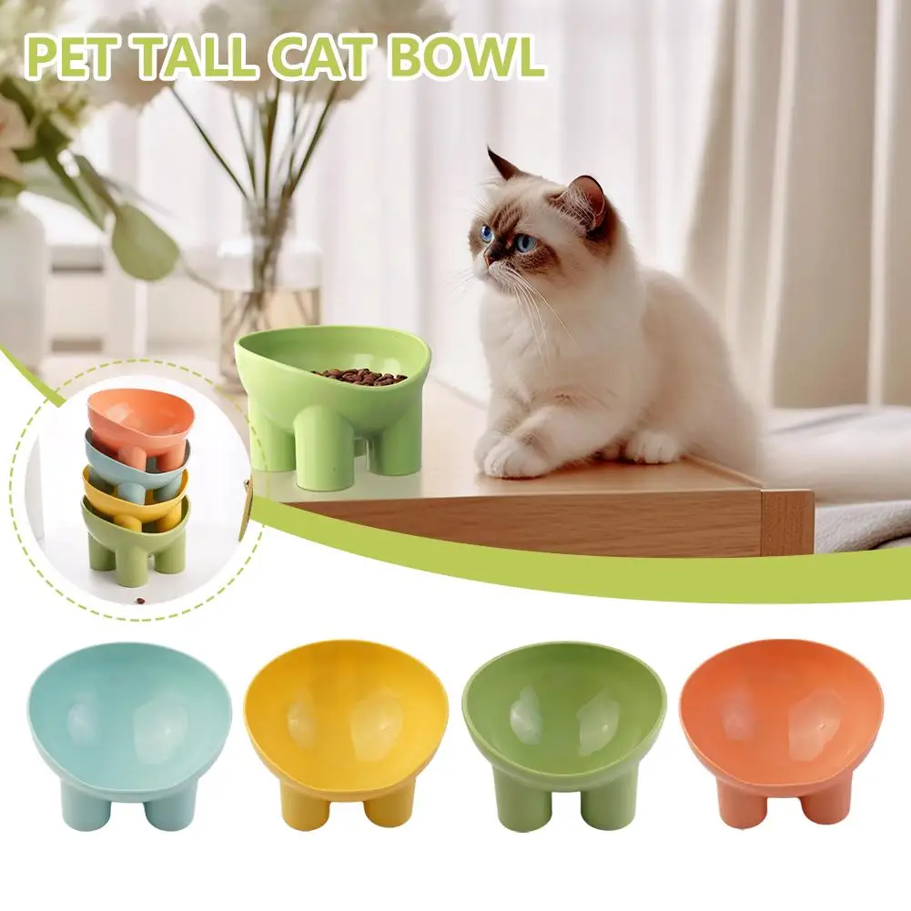 Elevated Cat Bowls Tilted Raised Food Water Feeder Anti-Vomit Spill Proof Pet Set Dish for Small 1005011939703169