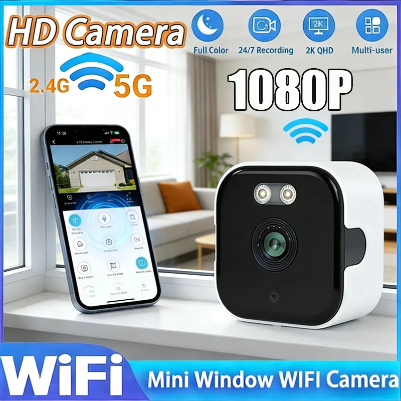 1080P Wifi Window Mount Security Camera Remote View Mini Indoor Home Surveillance Night Vision Baby 1005011939808671
