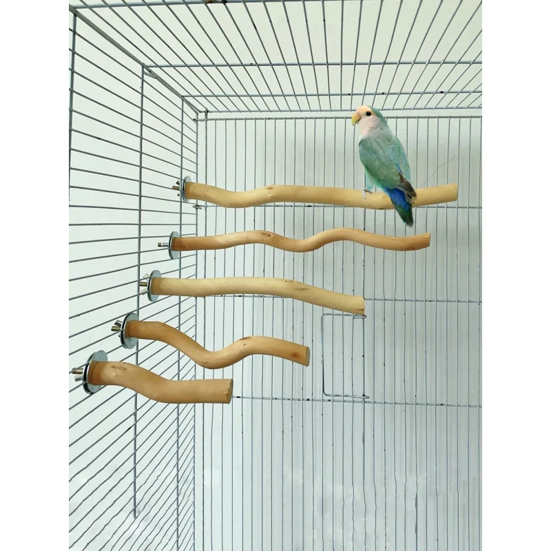A Natural Curved Wooden Perch for Parrots Is Suitable for Birds 1005011943428617