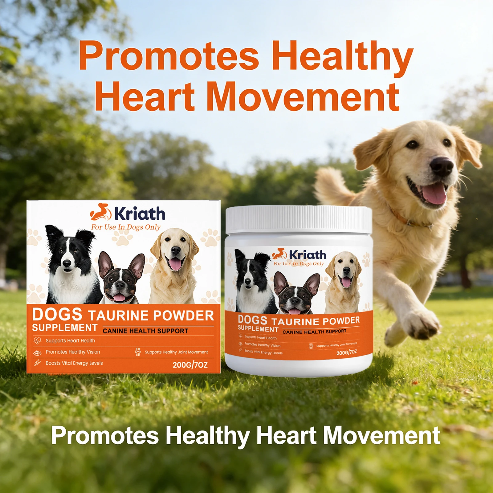 Dogs Taurine Powder Support Heart Health Boosts Vital Energy Levels Maintain Healthy Joint Movement 1005011943555319