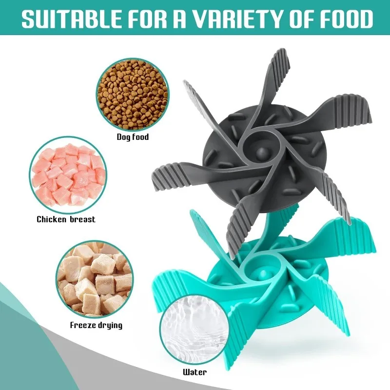 Pet Feeder Plugin Powerful Suction Cup Slow Food Anti Choking Bowl Convenient Easy Clean Extended 1005011951508584
