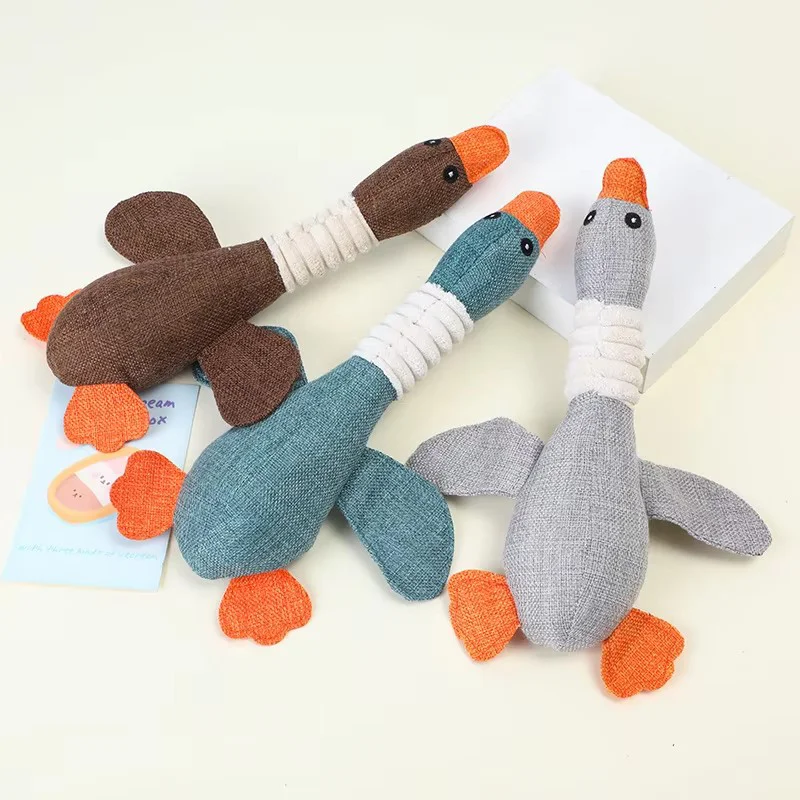 Squeaky Plush Dog Toys Durable Chew Toys Realistic Stuffed Doll Safe Non Toxic Teething Toy 1005011962843145