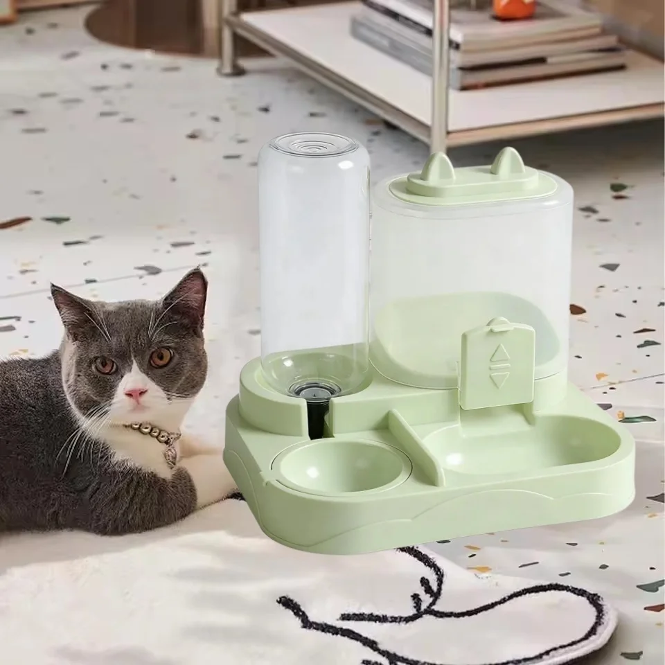Cat Bowl Automatic Feeder Water and Food Integrated Pet Dispenser for Small Medium Cute 1005011963289997