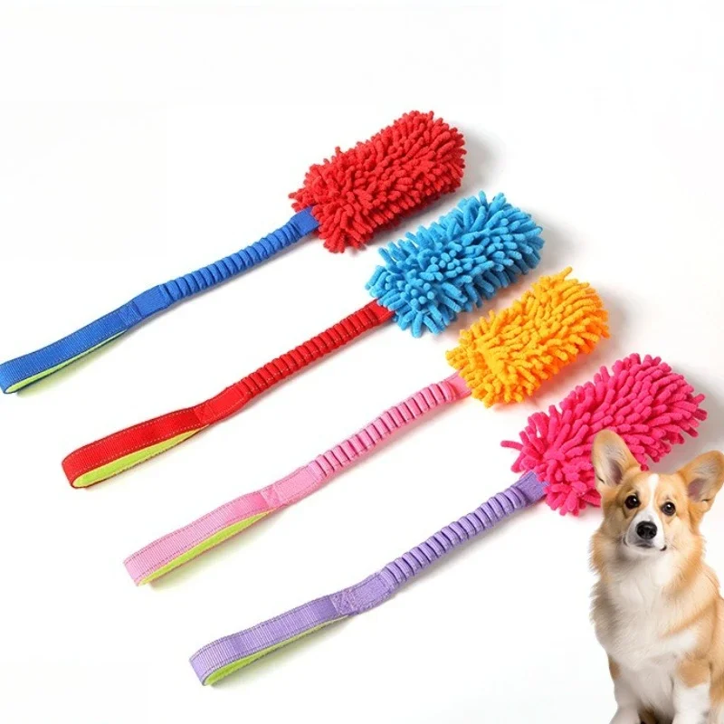 Dog Plush Toy Grinding Teeth Bite-Resistant Pet Training Pulling Rope Colorful Ball Interactive 1005011966214132