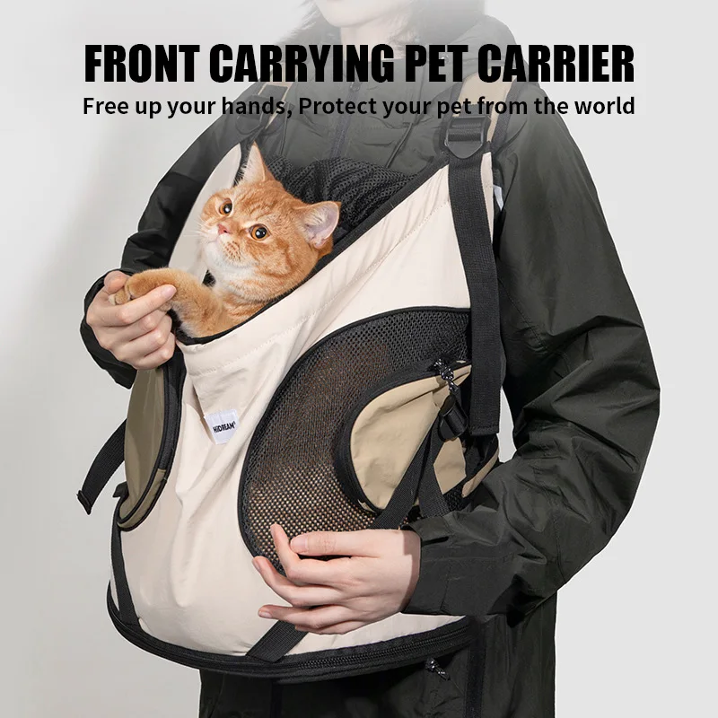 Pet Carrier Backpack, Chest Handle Style, Suitable for Cats and Dogs, Breathable and Portable 1005011966298377