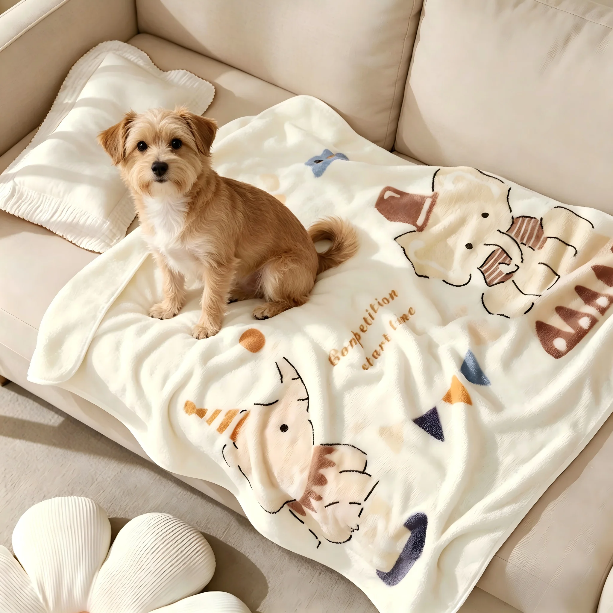 Pet Blanket, Soft and Comfortable Cartoon-Themed Pet Blanket, Suitable for Dogs and Cats 1005011979815041