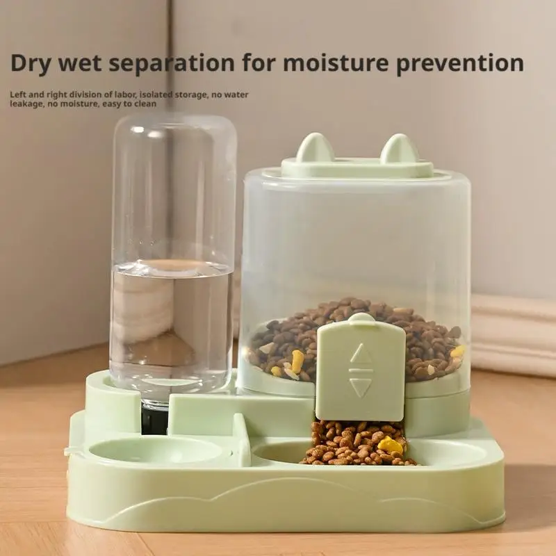 Cat Feeder Dual Food Bowl Automatic Feeder Dog Cat with Water Dispenser Pet Food Storage 1005011984019910