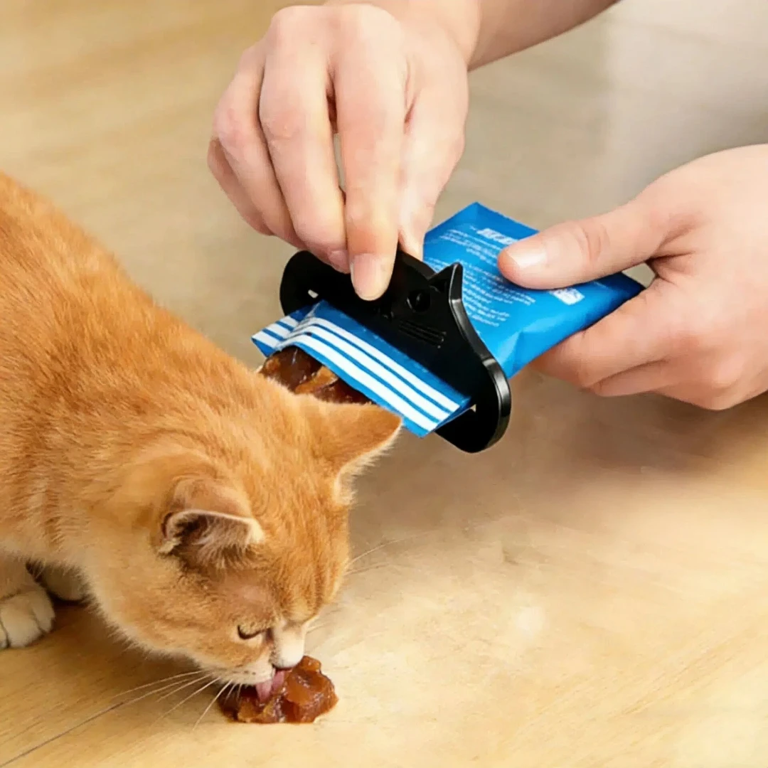 Cat Food Bag Squeezer Tool Set - 3/5 Different Colors Pet Supplies No Messy Treat for Care 1005011997457057