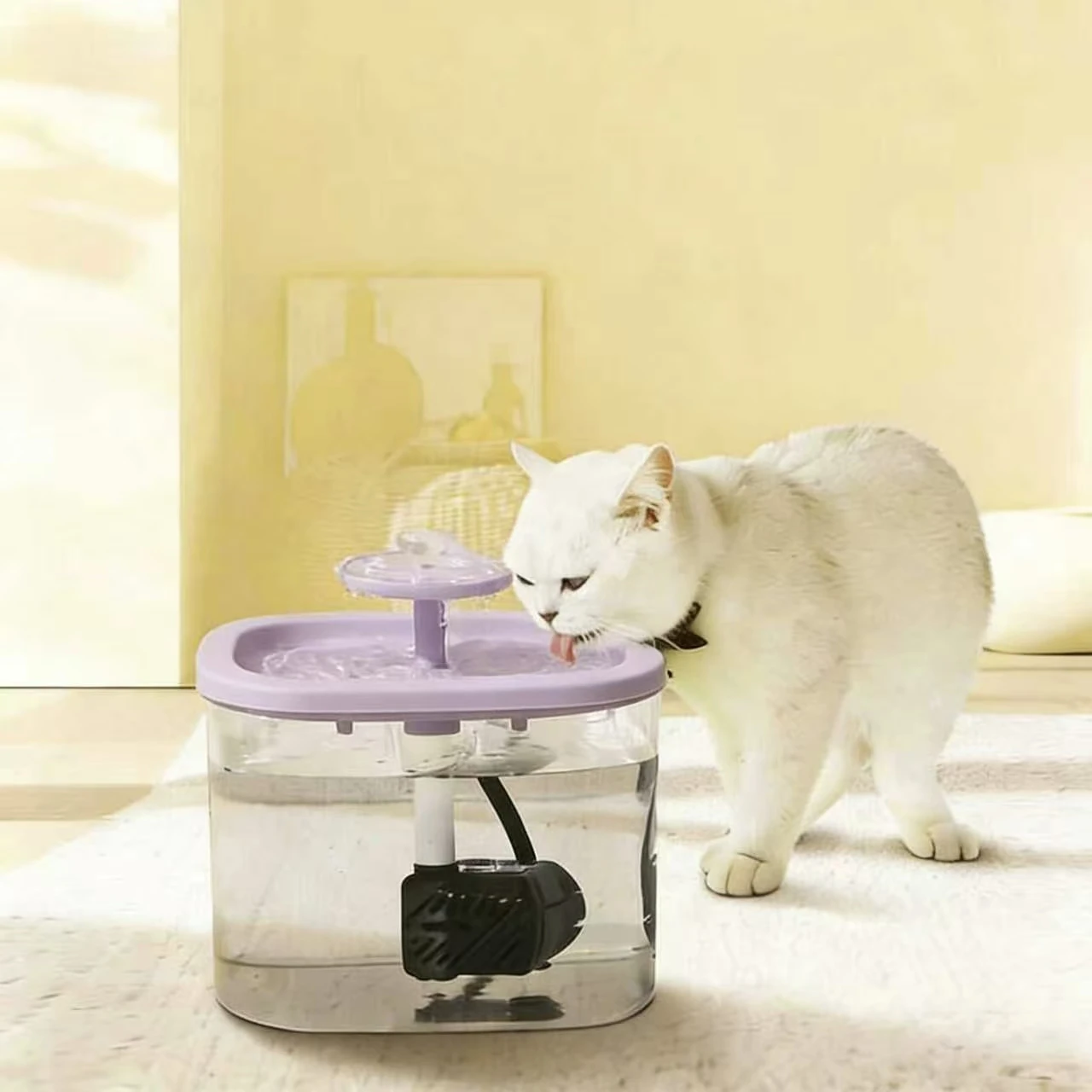 Transparent Pet Automatic Water Dispenser Silent Mini Fountain Suitable For (1000ml) 1005011998581957