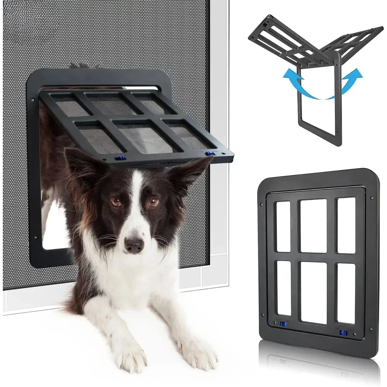Dog Door for Sliding, lockable Dog Screen Door with Magnetic Closure Easy Install Pet for Dogs Cats 1005011999997512